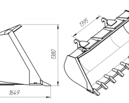 Ковш погрузчика под адаптер ПК-6